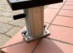 2 stk Alu svirvel base pedestal mount (6')